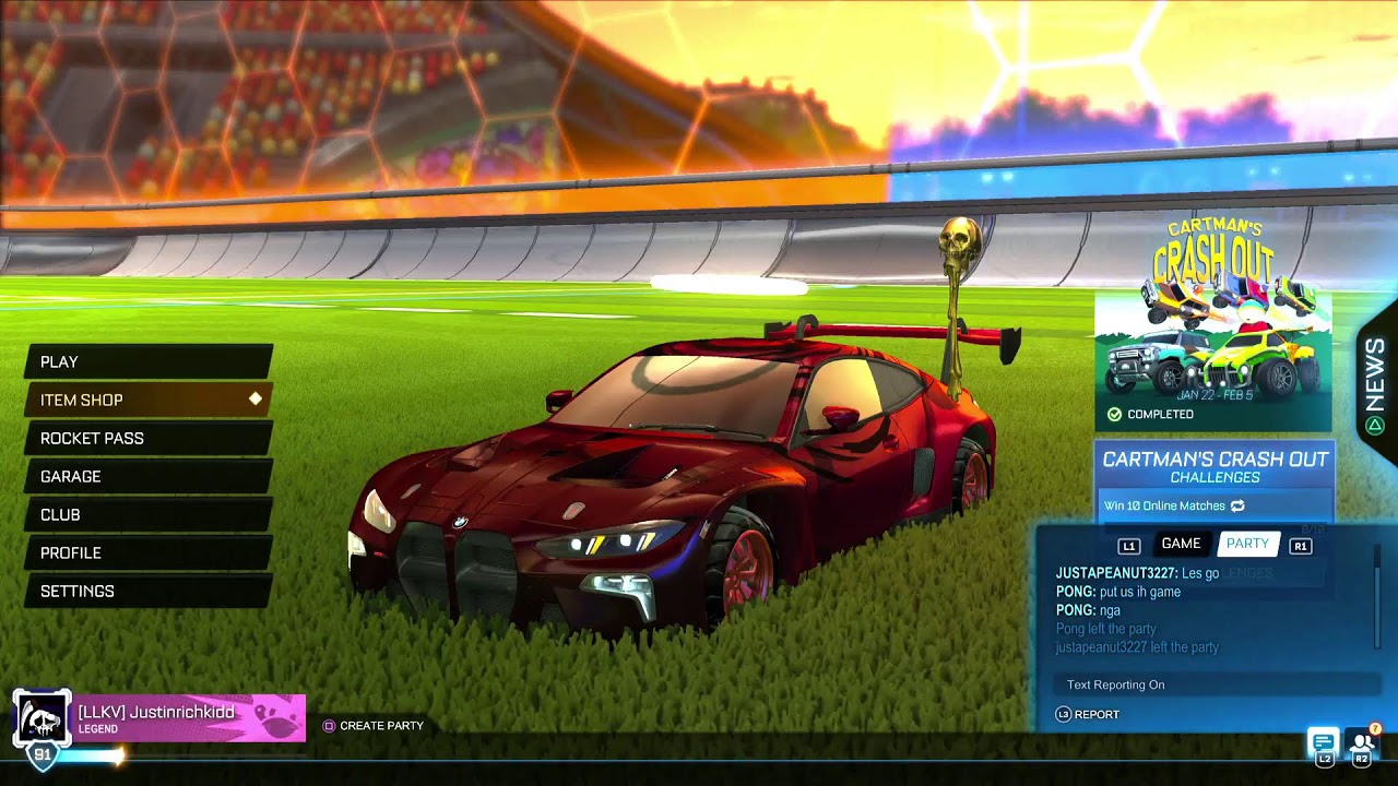 Playing rocket league