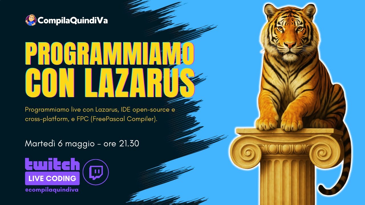 Programmiamo assieme con #Lazarus, un IDE #free, #cross-platform e #open-source!🧑‍💻✨ [Live Coding]