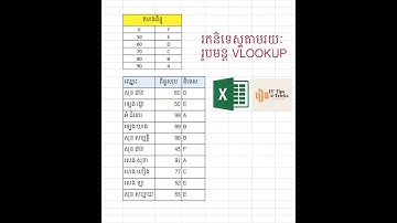ប្រើរូបមន្ត​ VLOOKUP ដើម្បីរកនិទេស្ទរបស់សិស្ស - Using VLOOKUP In Excel to get GPA