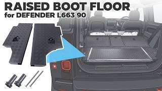 Land Rover Defender L663 90 Raised Boot Floor Conversion Flat Load Area With Rear Seats Folded Down