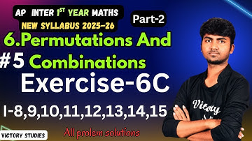 Permutations and Combinations Class 11 | Chapter 6 Exercise 6 c in telugu | Class 11 maths exe 6.c |