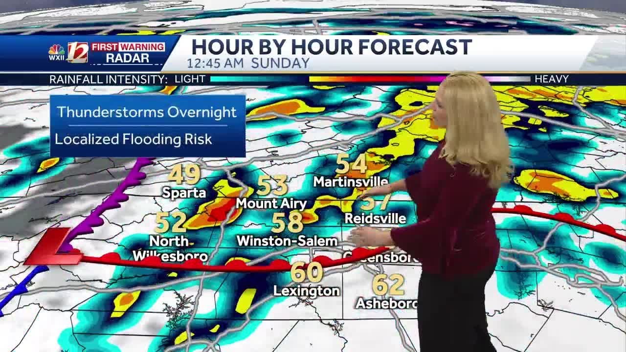 WATCH: Heavy rain threats overnight, windy and cooler Sunday - YouTube