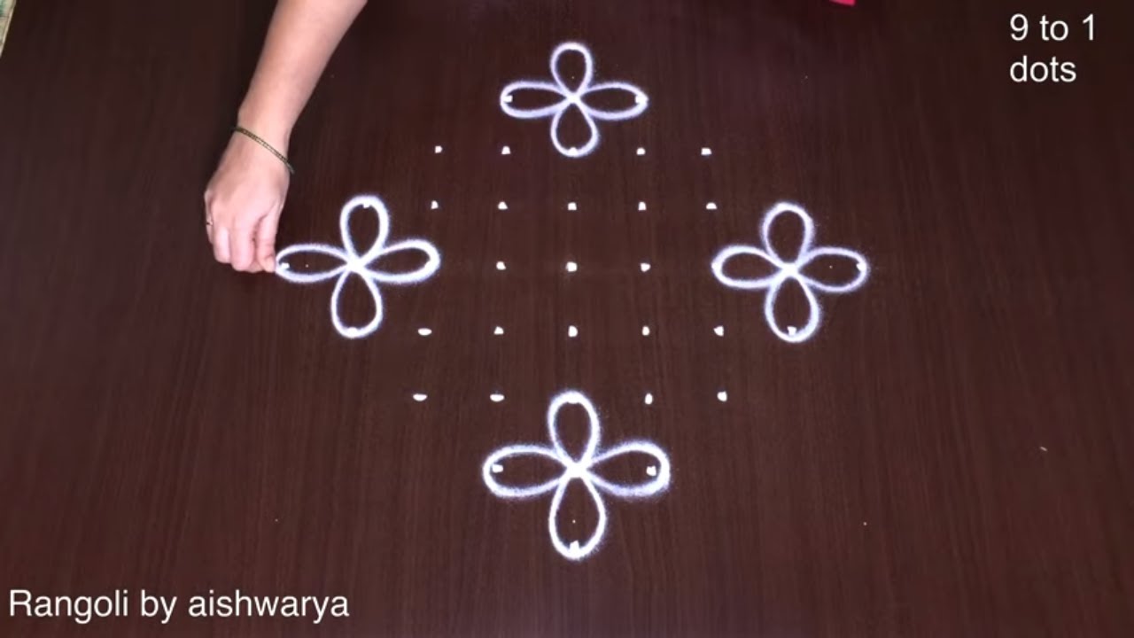 9×1 Dots New Flower Kolangal