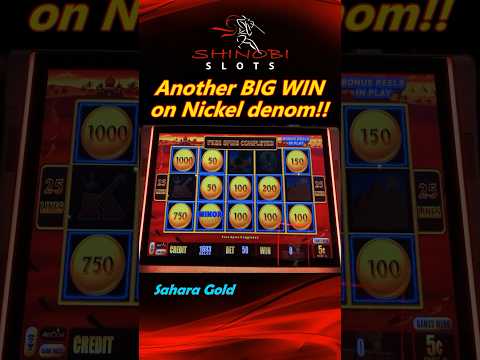 Another BIG WIN on nickel denomination! Sahara Gold Lightning Link! #shinobislots #shorts #shortfeed