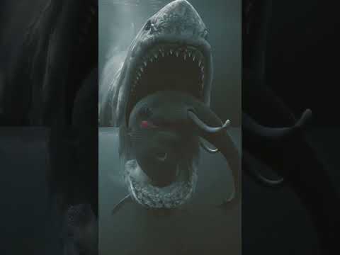 سمك القرش يتمكن من الفيل