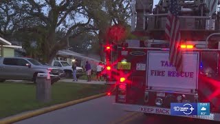 Vacant home catches fire off I-275 in Tampa