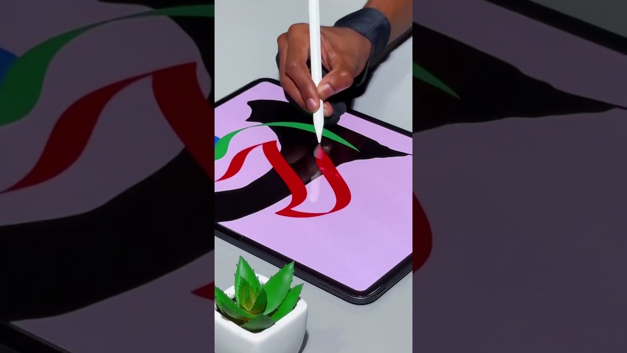 Beautiful Arabic Calligraphy on iPad 🎨✨ | Digital Islamic Art #Shorts #viral