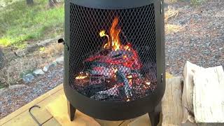 Modern Mesh Chiminea Fireplace