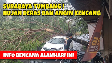 POHON POHON TUMBANG ! DAHSYATNYA BADAI SURABAYA HARI INI ! BENCANA ALAM HARI INI