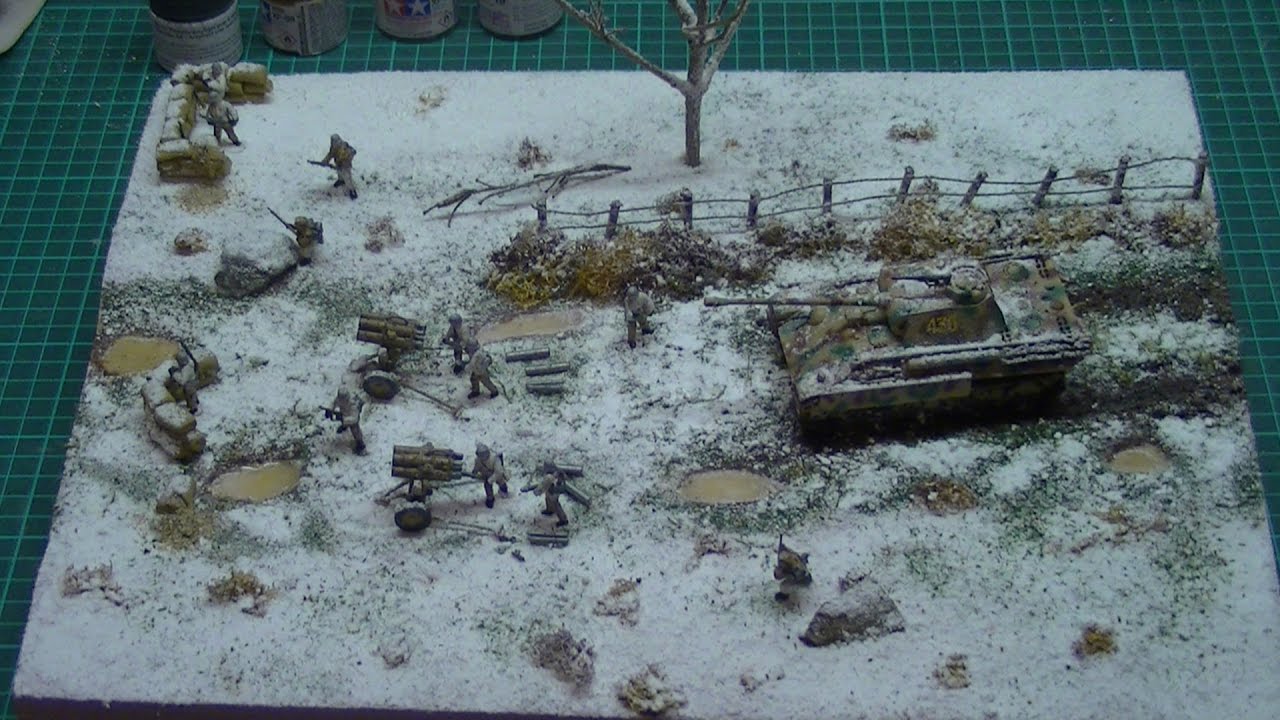 DIORAMA PANTHER V ET INFANTERIE ALLEMANDE EN HIVER - YouTube