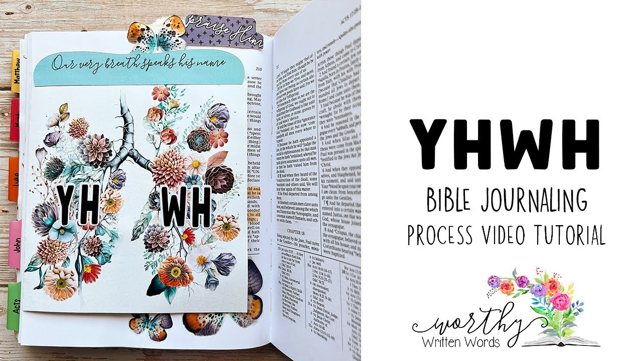 "YHWH" Bible Journaling Process Tutorial - YouTube