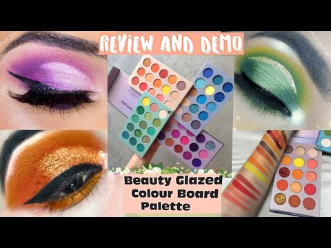 Beauty Glazed Colour Board Palette 60 colours!!! Review and Demo Highly Pigmented Eyeshadow palette