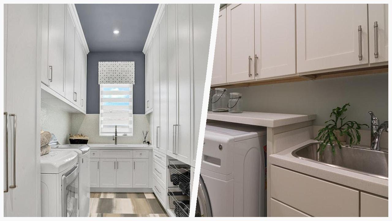 75 Beautiful Ceramic Tile Laundry Room With Blue Walls Design Ideas