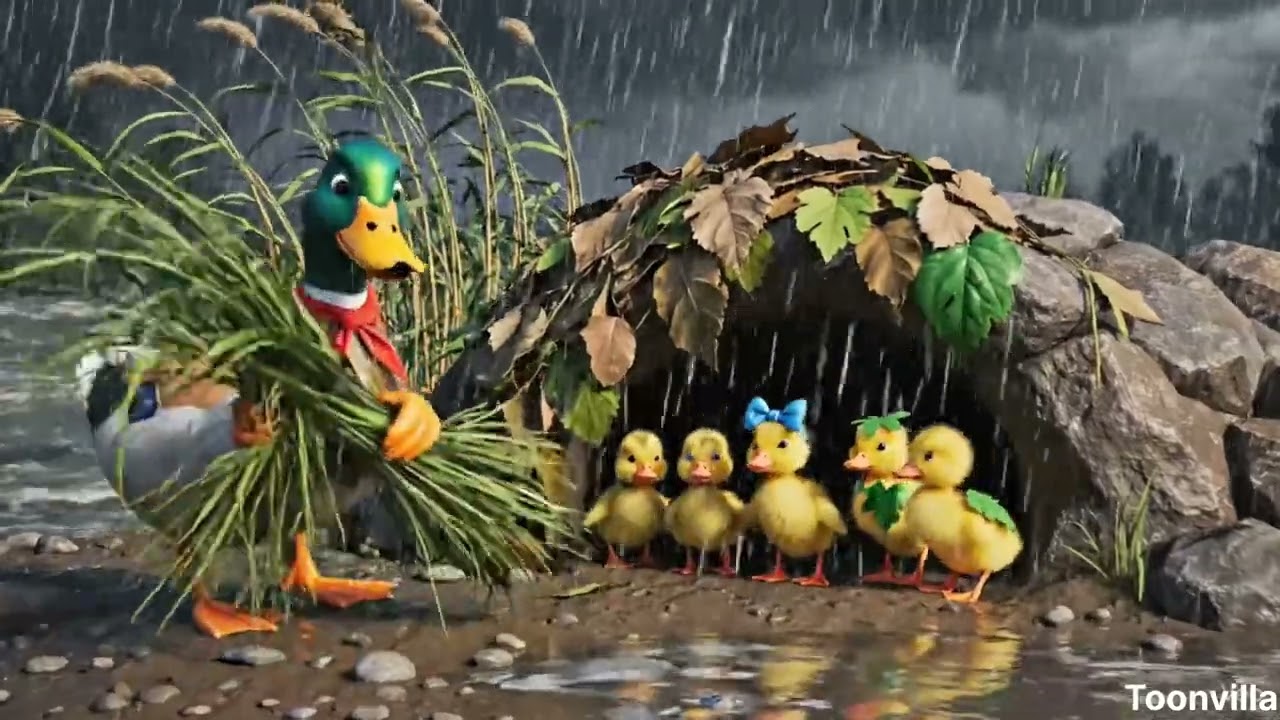 🦆 Duck Dad Saves The Wild Dog 🐕 From A Flash Flood! A Heartwarming Rescue Story
