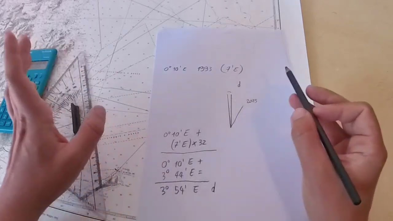 La declinazione magnetica - Lezioni di carteggio