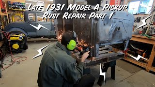 1931 Model A Pickup Rust Repair Part 1