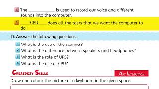 Computer Class 2 | Chapter 2: Different Parts of a Computer | Exercise