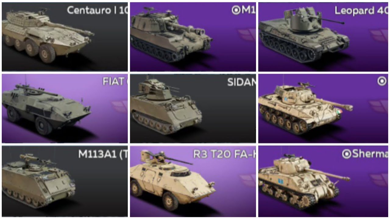 1 KILL with EVERY italian tanks in warthunder mobile