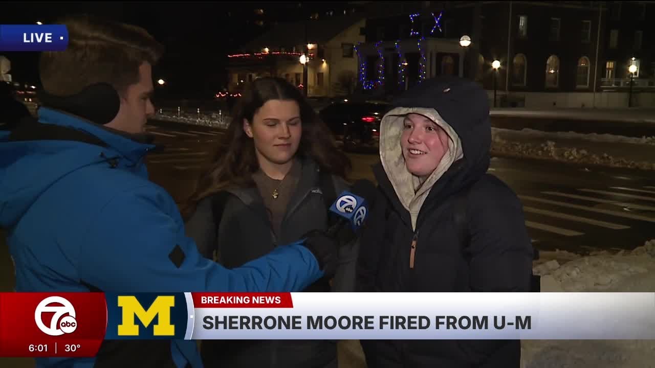 Fans react after University of Michigan fires head football coach Sherrone Moore