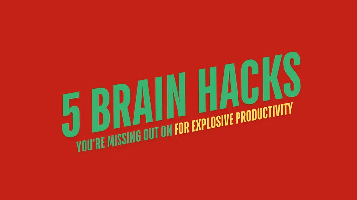 5 Brain Hacks You're Missing Out On For Explosive Productivity. #brainhacks  #productivityhacks