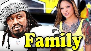 Marshawn Lynch Family With Wife and Girlfriend Charmaine Glock 2020