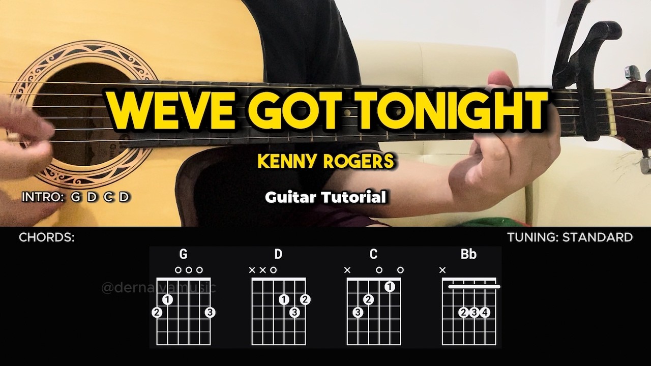 Weve Got Tonight - Kenny Rogers | Easy Guitar Tutorial For Beginners (CHORDS & LYRICS) #guitarlesson