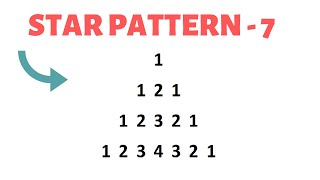 STAR PATTERN - 7|PYRAMID NUMERIC PATTERN PROGRAM
