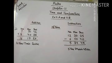 Maths chapter 11 Time and Temperature class 5th