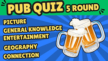 Online Pub Quiz: 5 Rounds of Picture, General Knowledge, Entertainment, Geography and Connection