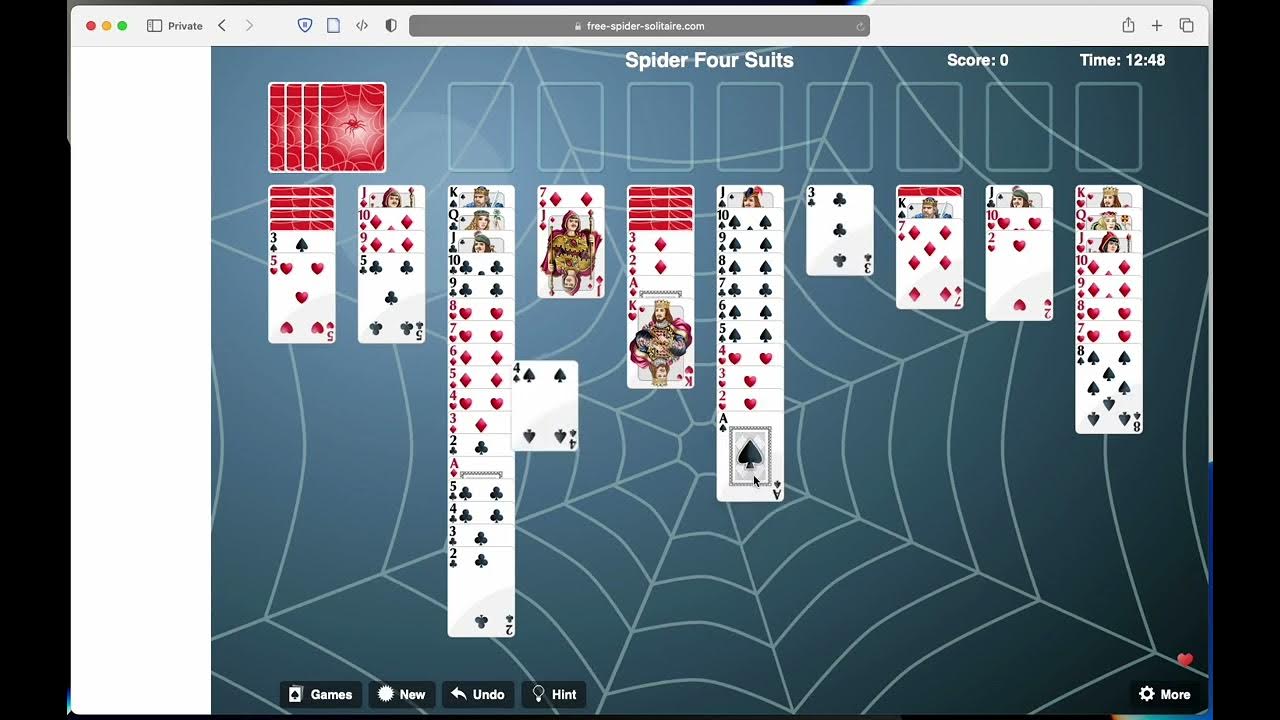 ♤️ Four Suits Spider Solitaire Card Games and Tips