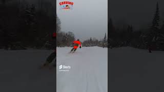 How to combine your body alignement and toppling in pure Carve Turns #shorts