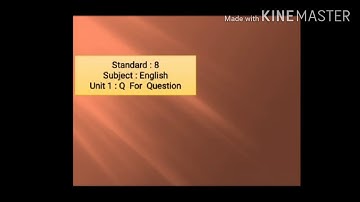 Std 8 Unit - 1 Q For Question ... Interview of a Famous Astronaut Sunita Williams