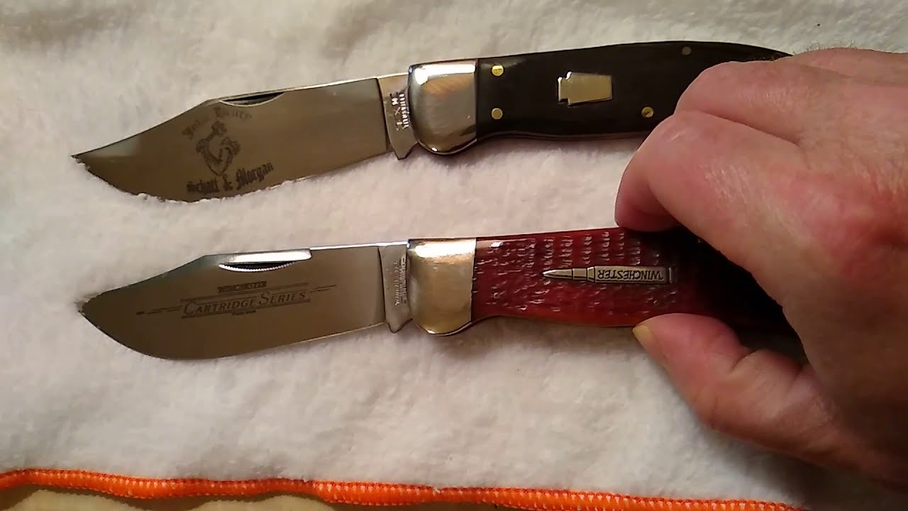 1994 Winchester "Cartridge Series" Clasp (Burnt Orange Jigged Bone)