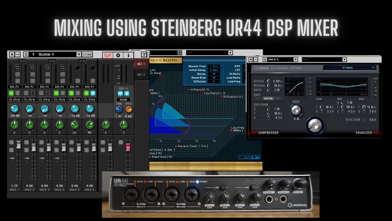 Mixing using Steinberg UR44 dsp mixer(Bolz And Knecht-Hungarian Dance No5)