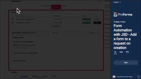 Form Automation with Jira Service Desk - Add a ProForma form to a request on creation