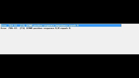 How to solve TRANSFORMER IMPEDANCE ERROR on ETAP