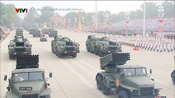 Toàn cảnh phần diễu binh của khối vũ khí, khí tài tại Lễ Kỷ niệm 80 năm Quốc khánh Việt Nam