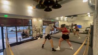 Girl Boxing Training / Sparring Match