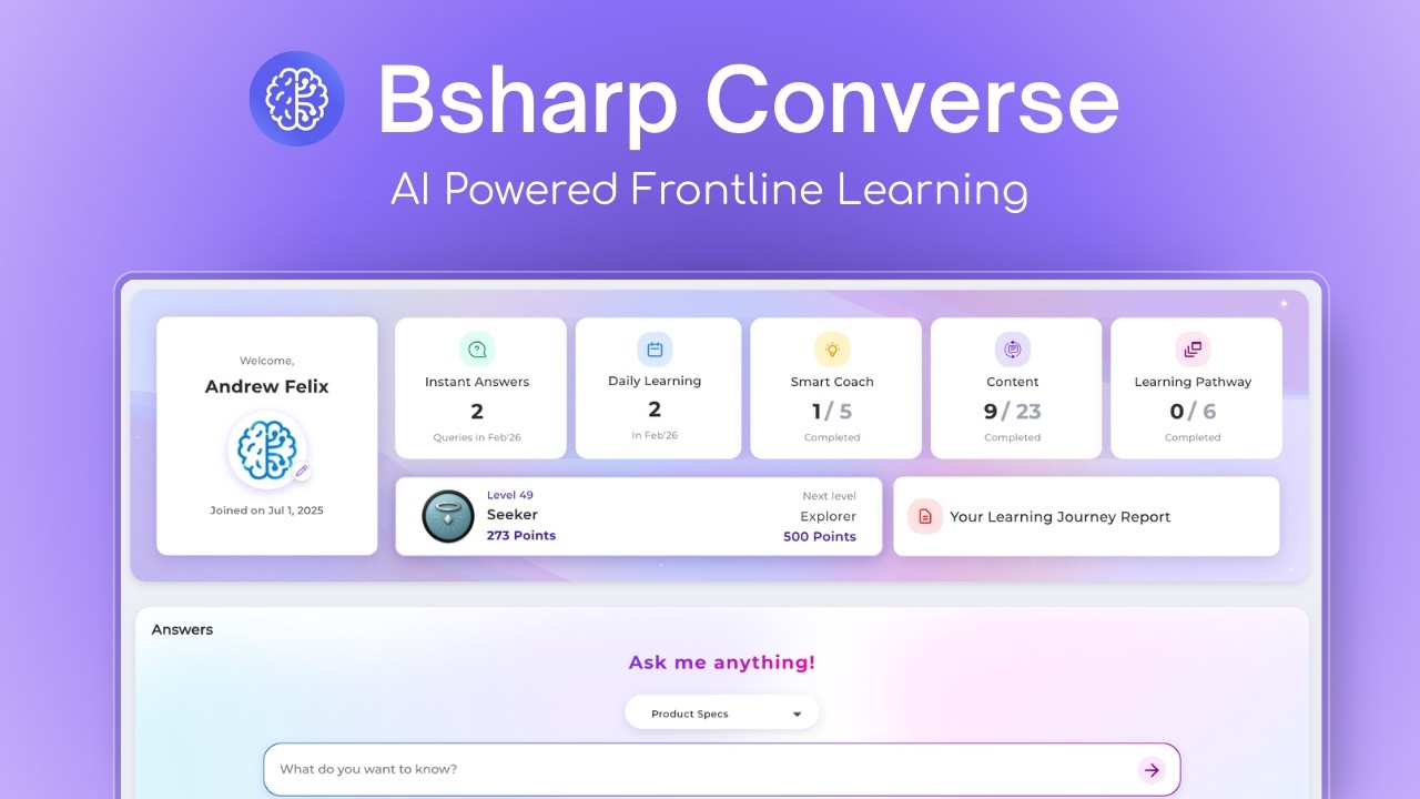 Bsharp Converse | AI Powered Frontline Learning - YouTube