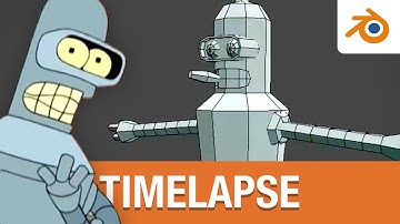 Modeling Low-Poly Robot in Blender 3D — Bender from Futurama