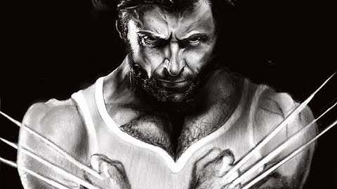 Timelapse drawing of Wolverine