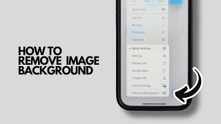 How To Remove Image Background On iPhone