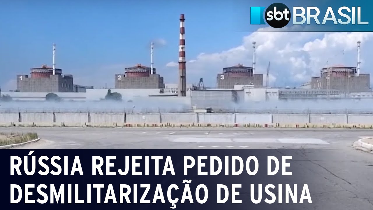 Rússia rejeita pedido de desmilitarização da usina de Zaporizhia | SBT Brasil (19/08/22)