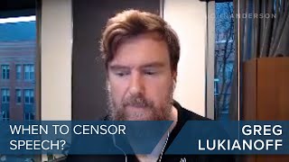 Greg Lukianoff | When to Censor Speech? | #CLIP