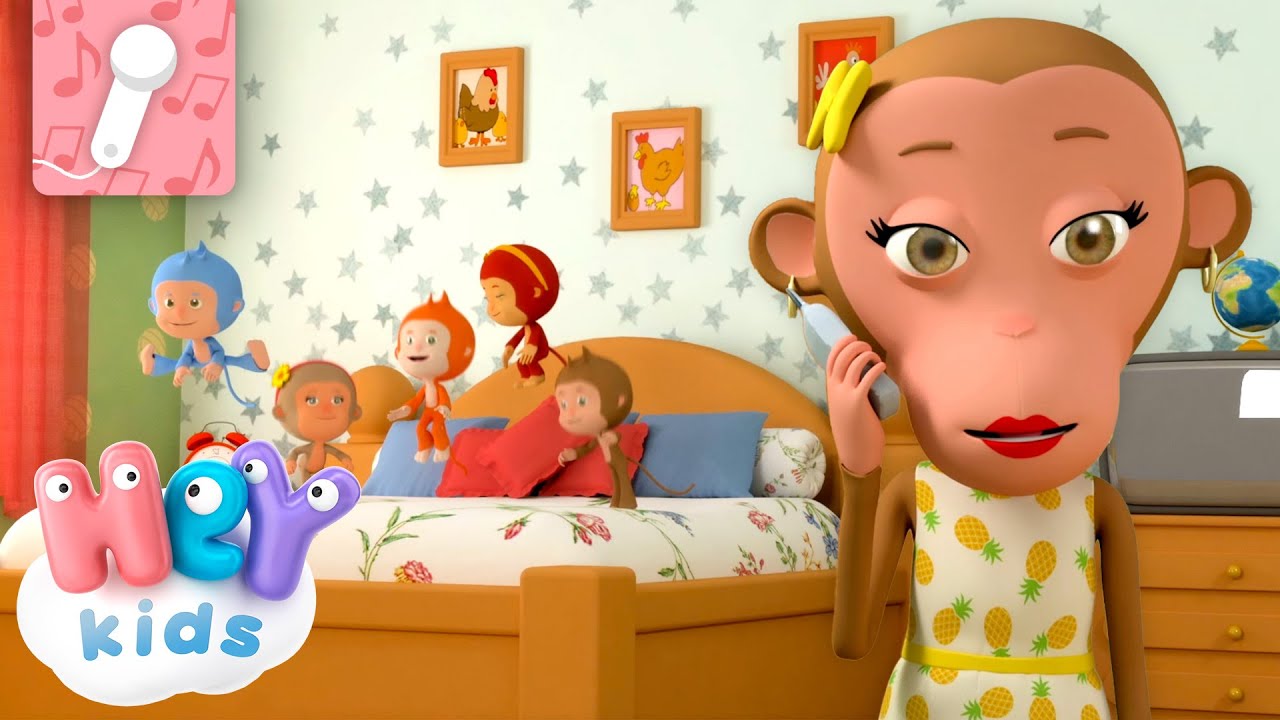 Five Little Monkeys jumping on the bed π€ KARAOKE | HeyKids Nursery Rhymes Five Little Monkeys jumping on the bed π€ KARAOKE | HeyKids Nursery Rhymes