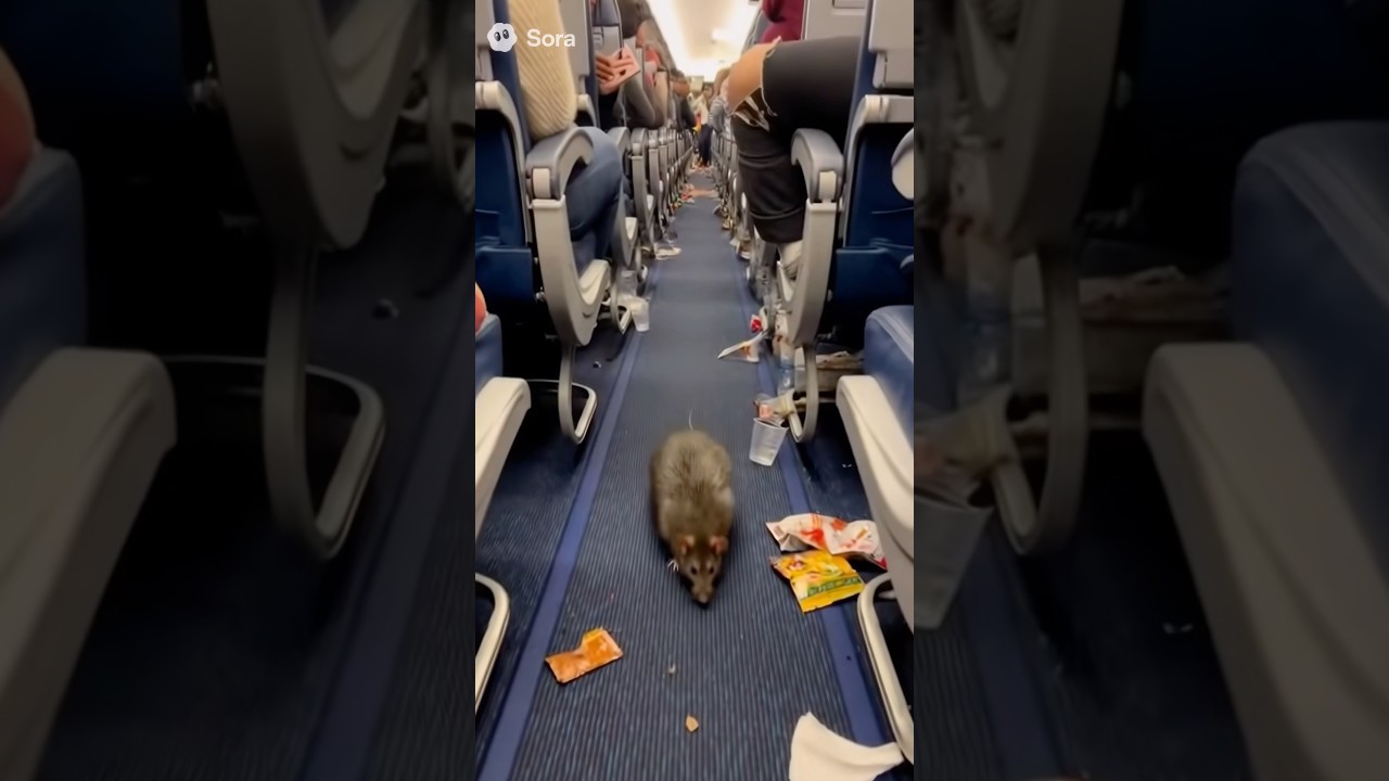 I can't believe there's a giant rat on this plane. 😱
