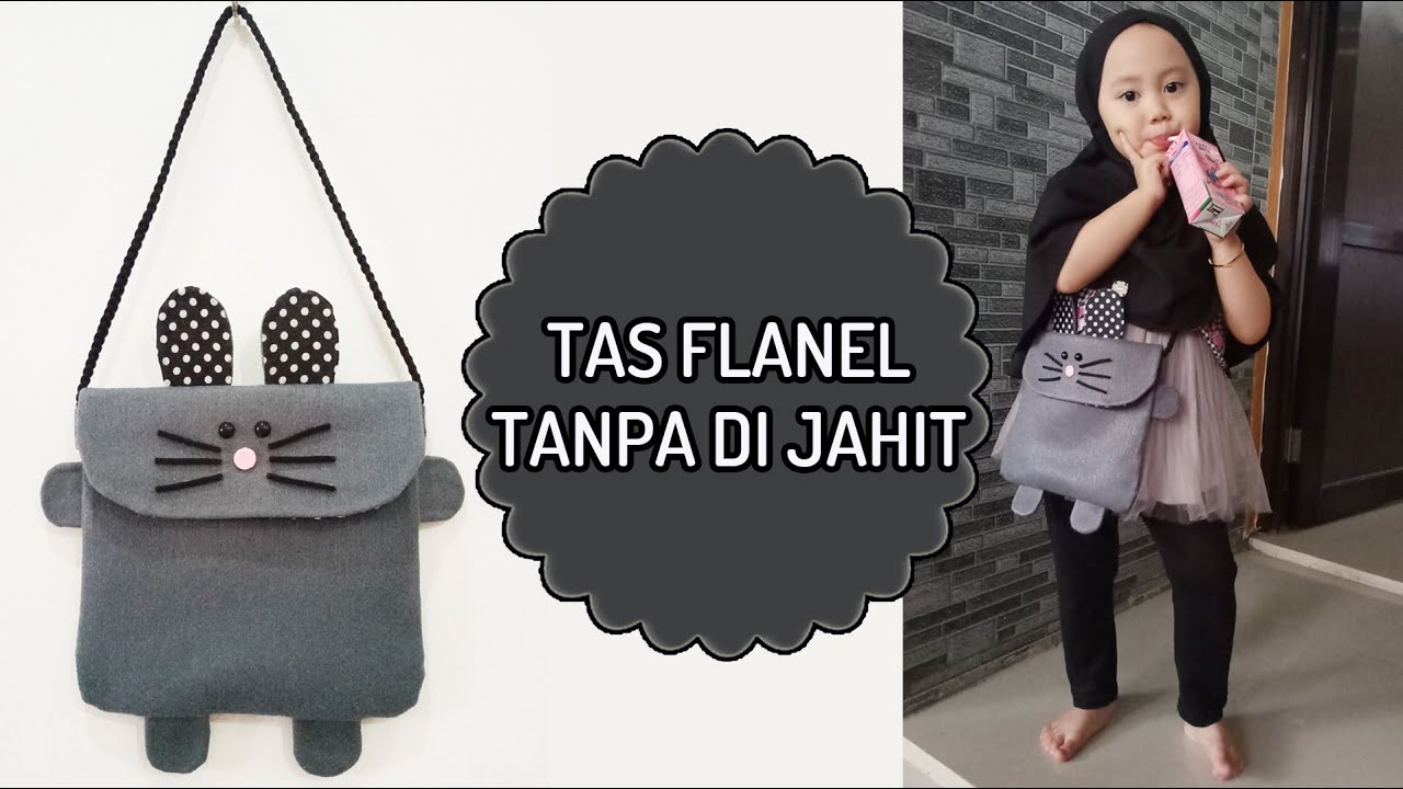 MEMBUAT TAS BERBENTUK MOUSE DARI KAIN FLANEL