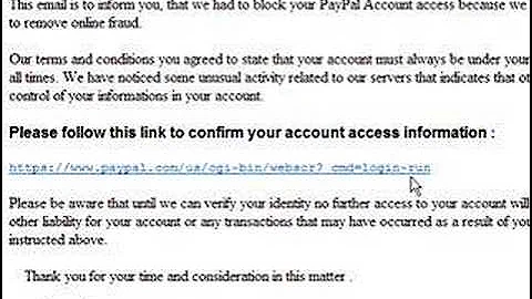 PayPal Scam Do not be fooled