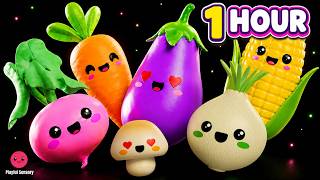 1 hour Baby Sensory Video Visual Stimulation Animation 🍏🌽 🥦 | Dancing Fruits | @PlayfulSensory