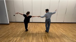 Foxtrot class notes- grapevine, points, side by side, shadow switch and weave #foxtrot #basics 